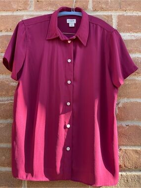 J.Crew Short Sleeve Button Down Blouse XS